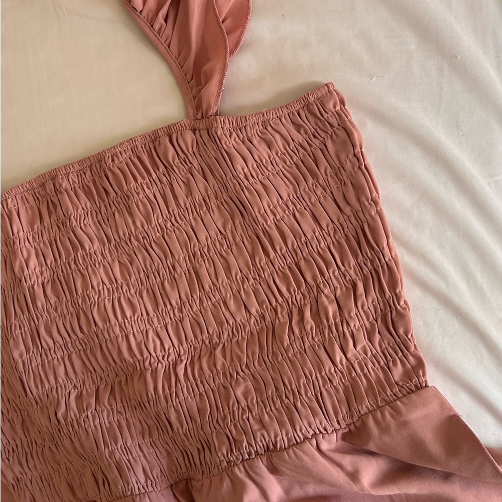 Women’s Dust Rose / Mauve Wide-Leg Jumpsuit - Picture 2 of 4